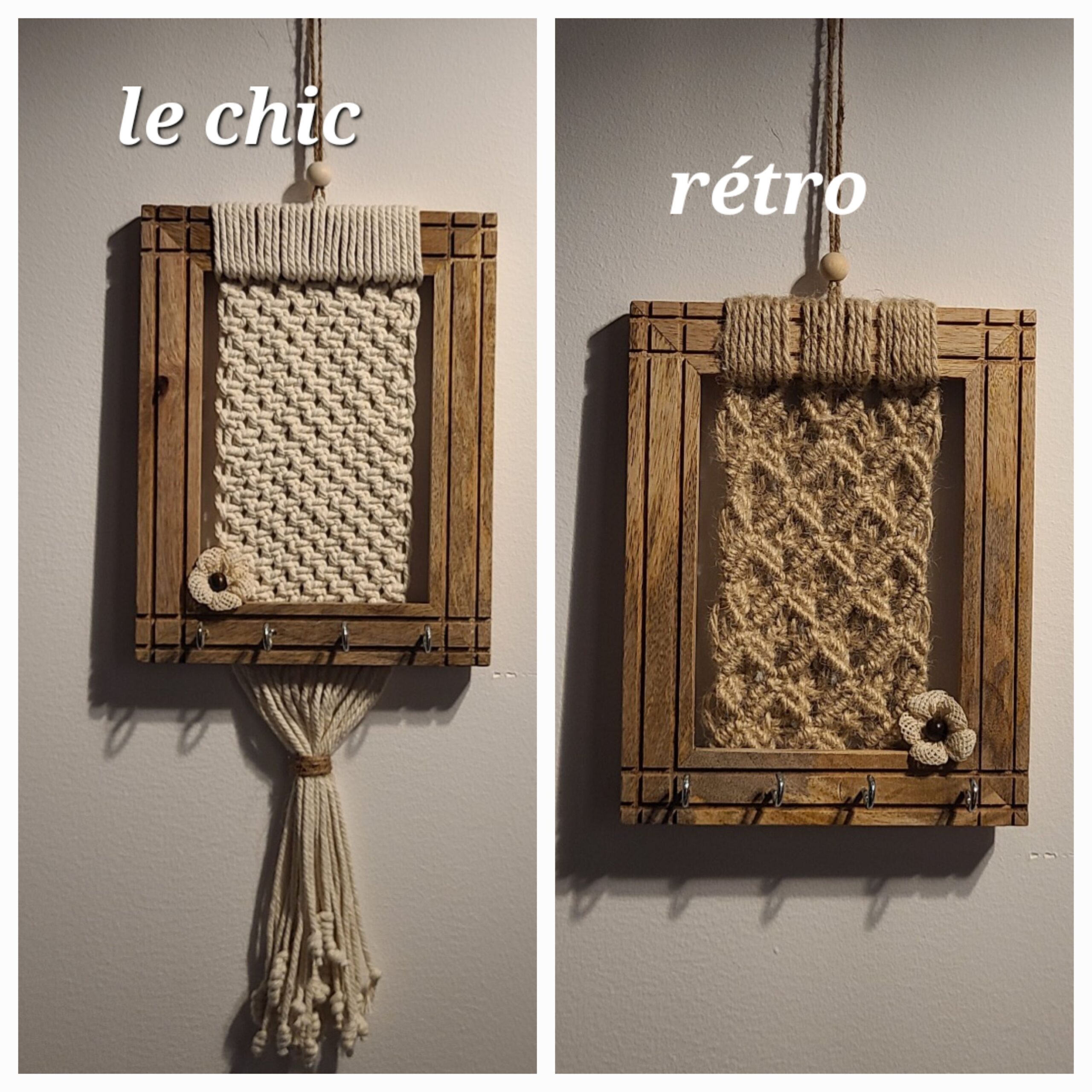 Porte- clés sur cadre