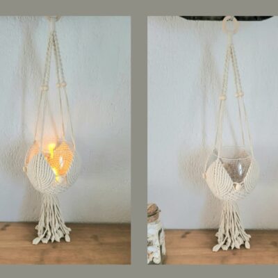 Suspension vase bohème chic