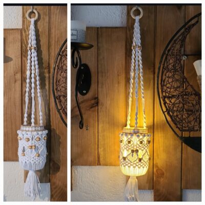 Lanterne bohème chic blanche