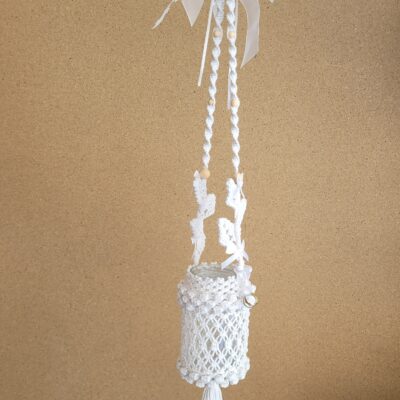 Suspension photophore fleurs Mariage