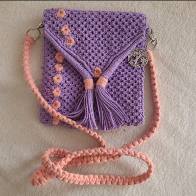 Élégance Artisanale : Le Sac Macramé "Arbre de Vie"