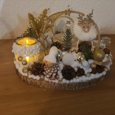 Centre de Table de Noël Enchanté - "Forêt Scintillante"
