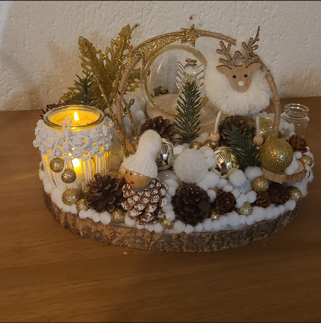 Centre de Table de Noël Enchanté - "Forêt Scintillante"